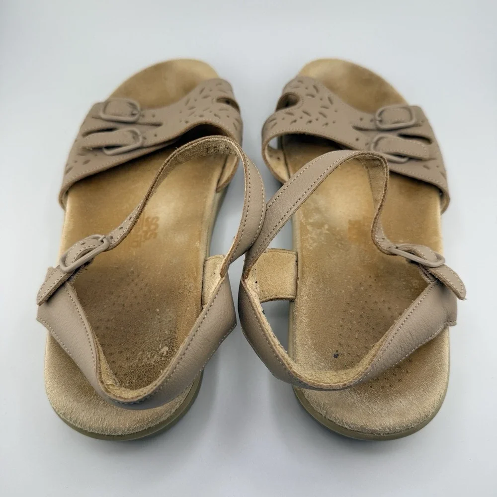 SAS‎ Duo Sandal Tan Womens 6 W Tripad Comfort Strappy Leather Tan Vintage